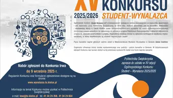 plakat konkursu student wynalazca