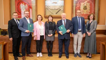 Przedstawiciele AGH i buildingSMART Polska